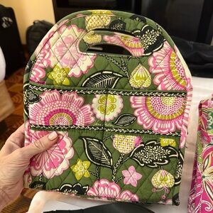 Vera Bradley Olivia Pink Quilted Lunch Tote EUC Floral